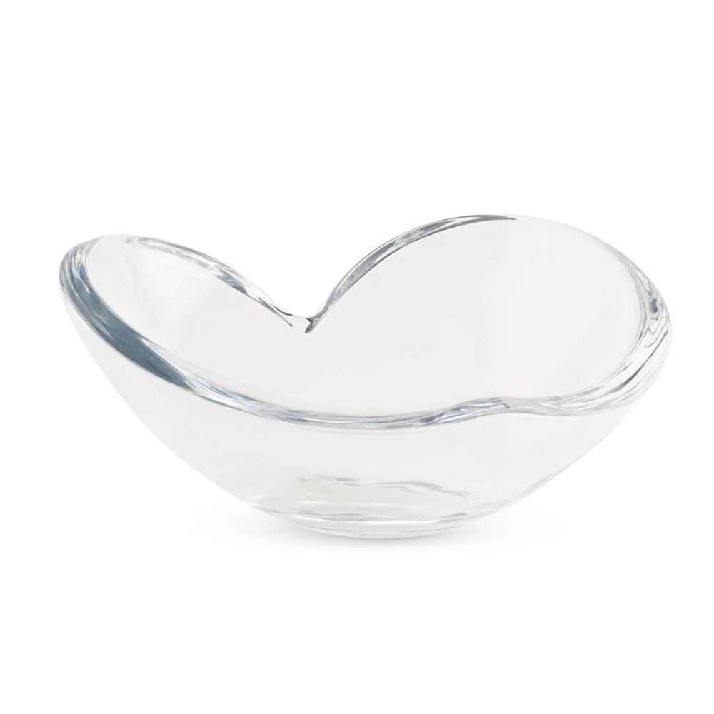 Brand new Nambé large glass heart bowl: popular wedding registry item